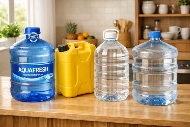 MiMaji 10 litre and 20 litre water bottles, jerrycans and tanks delivered through the MiMaji platform in Nairobi