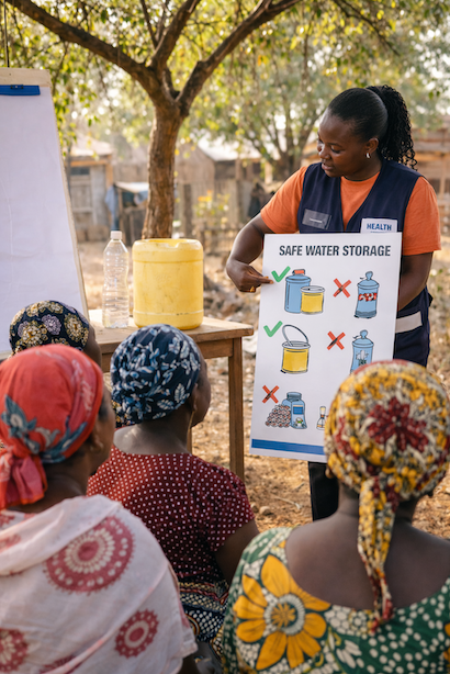 MiMaji Foundation community water education outreach session in a Nairobi neighbourhood